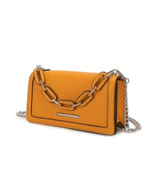 MKF Dora Vegan Leather Crossbody Handbag For - Orange