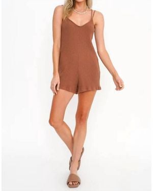 Project Social T Best Coast Rib Romper - Orange