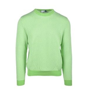 Heritage Apple Textured Cotton Sweater - Green