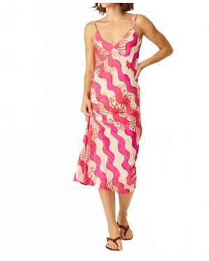 Natalie Martin Print Eve Slip Dress - Red