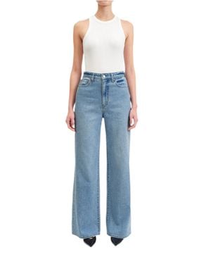 DAZE Far Out Hi Rise Wide Leg Jeans - Blue