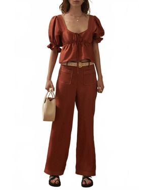 Sancia Lillian Shirred Flare Cuff Top