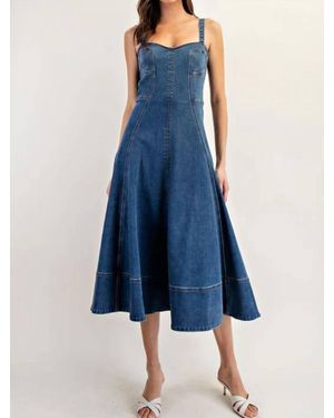 Eesome Classy Midi Dress - Blue