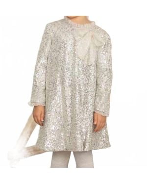 Abel & Lula Sequin Dress - White