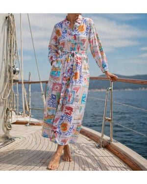 Vilagallo Alejandra Maxi Dress - Blue