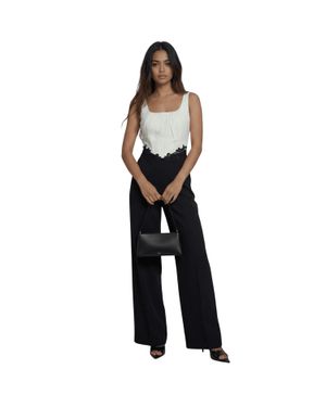 Akalia The Soiree Contrast Jumpsuit - Black