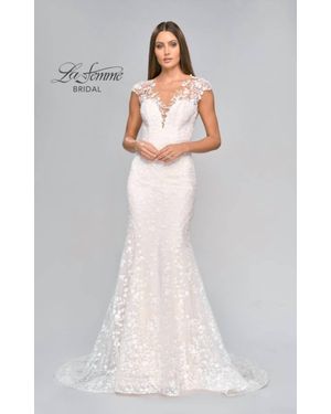 La Femme Nicole Dress - White