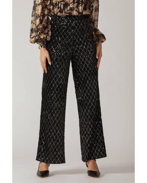 TRUEDAMES Running Out Of Time Sequin Pants - Black