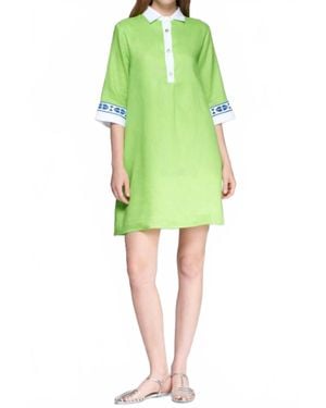 Vilagallo Linen Dress - Green