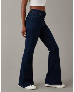 American Eagle Outfitters Ae Next Level Super High-Waisted Flare Jean - Blue
