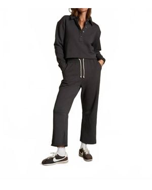 PERFECTWHITETEE Vinny Fleece Henley Sweatshirt - Black