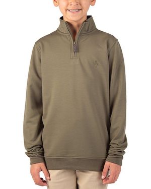 Tailorbyrd Fleece 1/4-Zip Pullover - Green