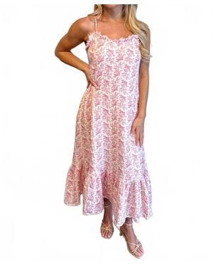 Olivaceous Garden Maxi Dress - Red
