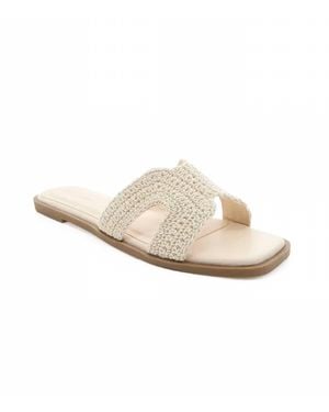 Billini Gordy Cut Out Slide Sandals - White