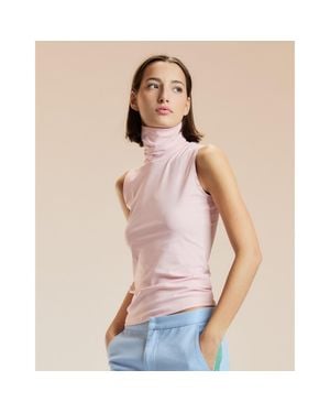 Cynthia Rowley Sutton Sleeveless Turtleneck - Natural