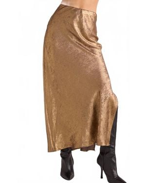 Bella Dahl Side Slit Bias Maxi Skirt - Natural