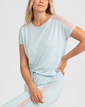 Honeylove Blisswear Short Sleeve Top - Blue
