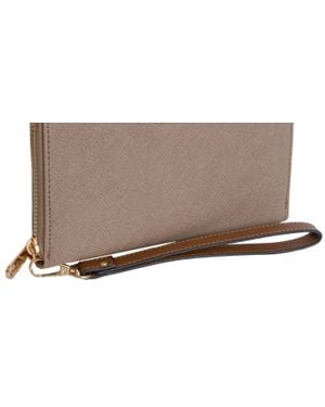 Ellen Tracy Saffiano Zip Around Wristlet Wallet - Black