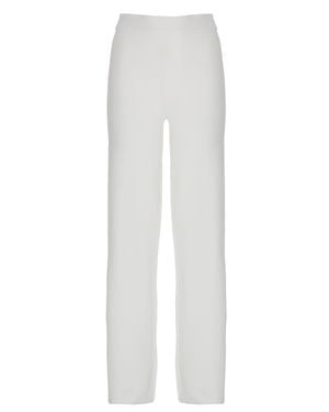 Kangra Viscose Straight-Leg Pants - White