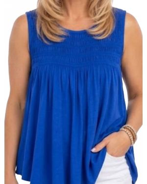 Allie Rose Sydney Smocked Top - Blue