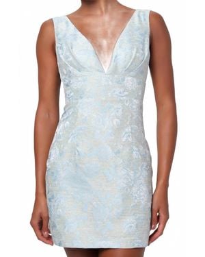 Lulus Camilla Floral Brocade Mini Dress - Blue