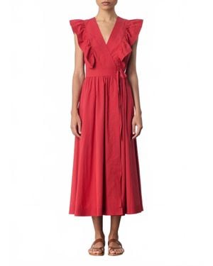 Vanessa Bruno Ermine Dress - Red