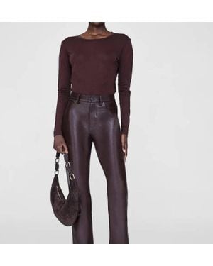 Anine Bing Sylvie Long Sleeve Tee - Purple