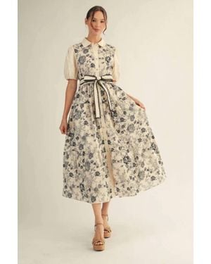 Jodifil Willowbrook Midi Dress - Natural