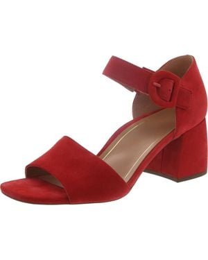 Vionic Chardonny Strappy Ankle Strap Block Heel - Red