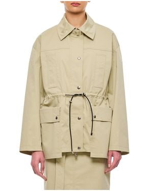 Halfboy Structured Parka With Adjustable Drawstring Waist And-Pocket Design - Natural