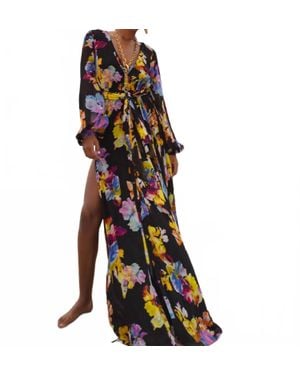 Rococo Sand Quin Maxi Dress - Black