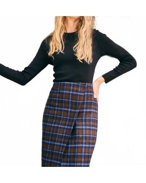 Hunter Bell Callie Ribbed Long Sleeve Sweater - Blue