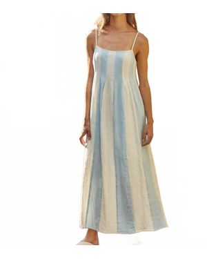 By Together Striped Cami Pintuck Midi Dress - Green