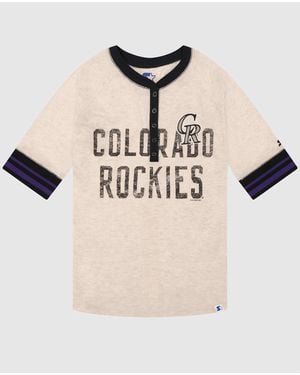 Starter Colorado Rockies First Choice 3/4 Sleeve Shirt - Natural