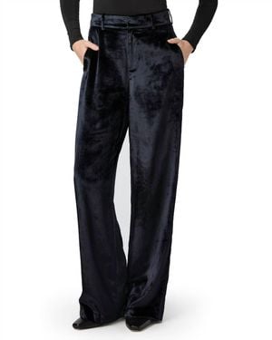 PAIGE Chateau Velvet Wide Leg Pant - Blue