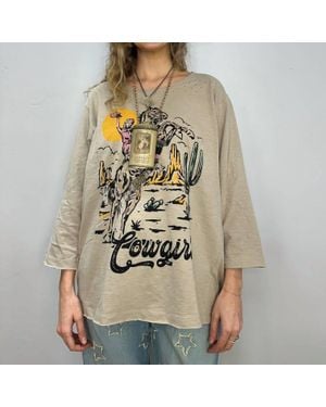 Paperlace Vintage Cowgirl Tee - Natural