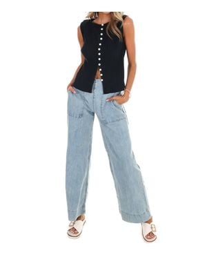 Free People Simple Chic Tilly Vest - Blue