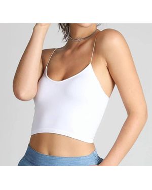 Nikibiki Seamless Cami Crop Top - White