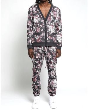 Twenty Floral Glitch Hyper Reality Knit Pants - White