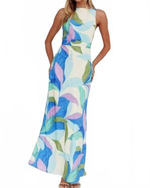 One And Only Collective Perfect Petals Mosaic Maxi Dress - Blue