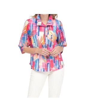 Dame Puff Sleeve Shirt Jacket - Pink
