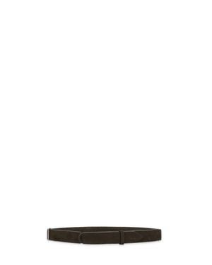 Orciani Minimalist Leather Nobuckle Belt With Sliding Ring - White