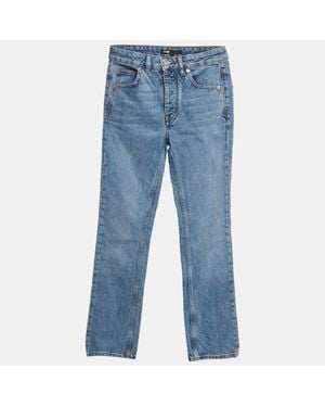 Maje Denim Straight Leg Jeans S Waist - Blue