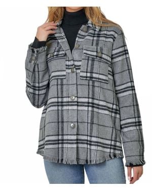 Mystree Phyliss Plaid Jacket - Gray