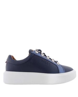 Bally Asaka Leather Low-Top Sneakers - Blue