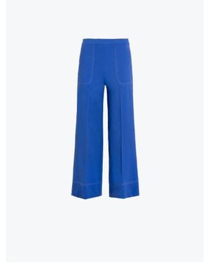 Vilagallo Pull On Pant With Stitching - Blue