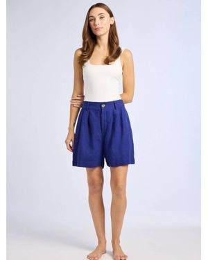 MILLE Maxwell Linen Short - Blue