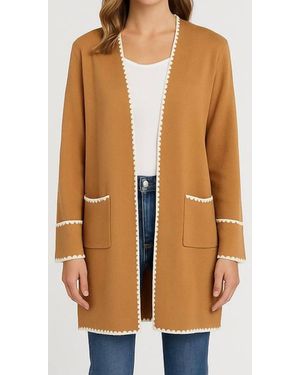 Thml Long Sleeve Mid Cardigan - Brown
