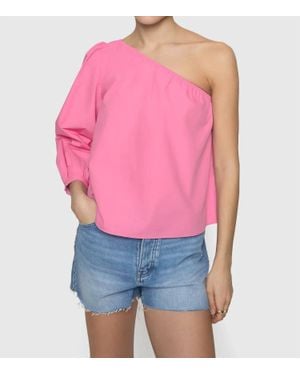 Rebecca Minkoff Sadie One Shoulder Top - Pink