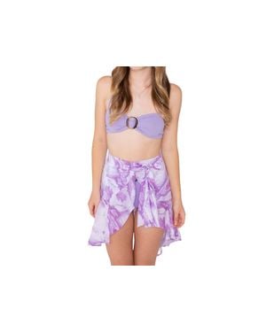 Dalai Beachwear Marble Maxi Wrap Skirt - Purple